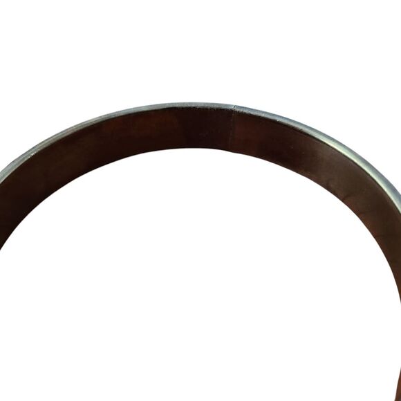 Textured Silver Tone Wide Bangle - 9 Inch Edgy Statement Jewelry J2-C4 - Picture 4 of 4